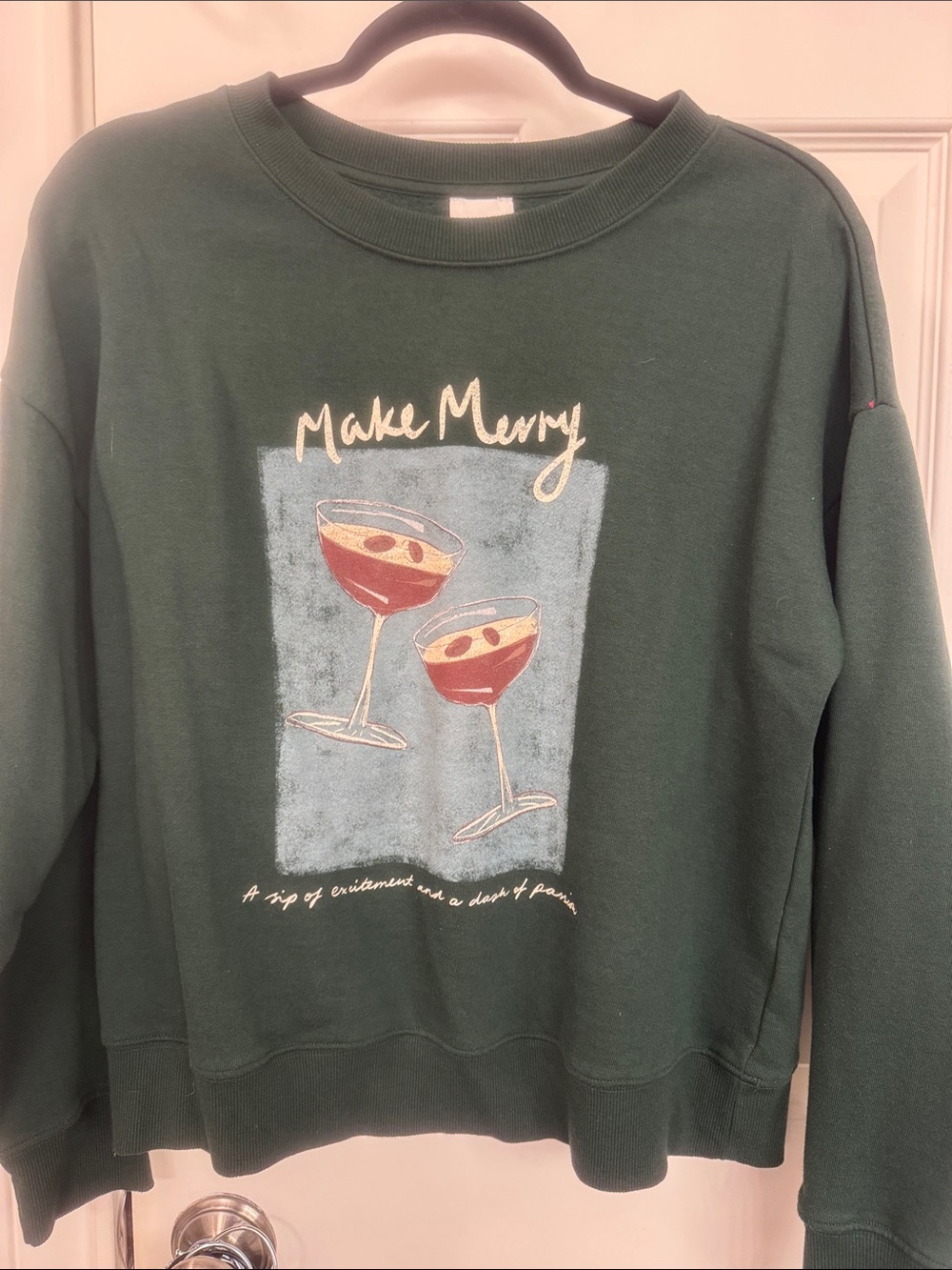 Maeve Make Merry Green Graphic Sweatshirt - Women